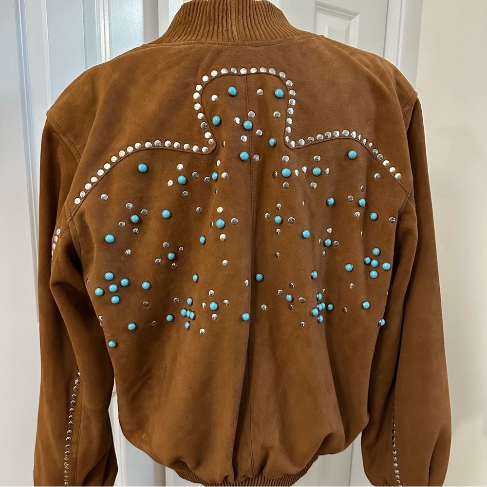Free People Dancassab Ennio Bomber leather Jacket x Free People Medium - Picture 5 of 8